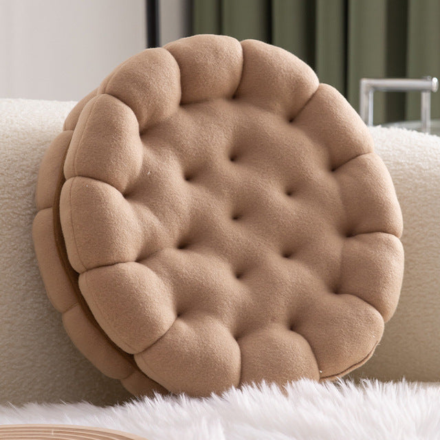 Novelty Biscuit Throw Pillow — Fun Home Decor Accent