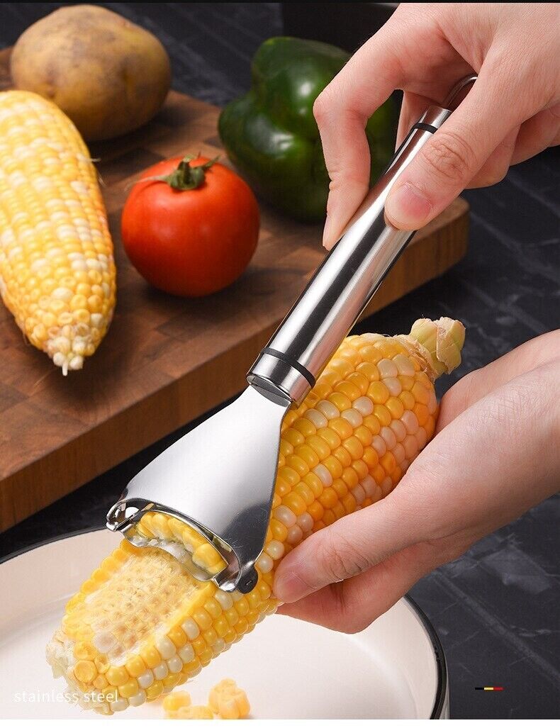 Stainless Steel Corn Peeler & Stripper — Set of 2