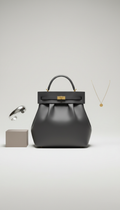 Italian Leather Structured Handbag