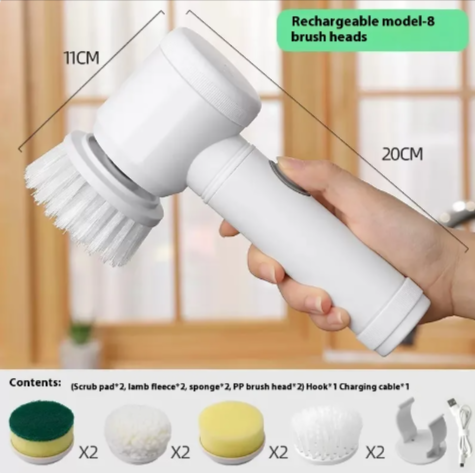 Handheld Electric Cleaning Brush — Powerful Multi-Surface Scrubber