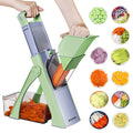 5-in-1 Adjustable Mandoline Slicer with Julienne & Potato Cutter