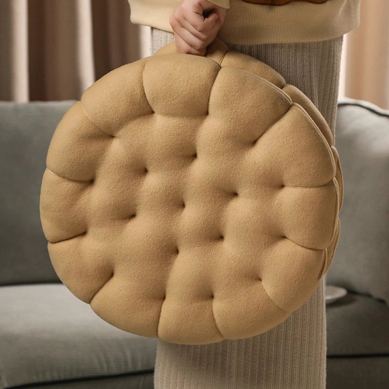 Novelty Biscuit Throw Pillow — Fun Home Decor Accent