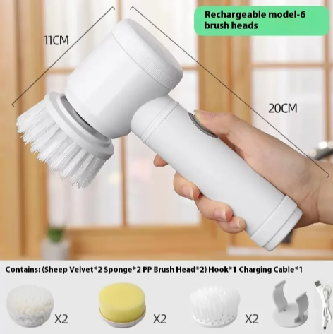 Handheld Electric Cleaning Brush — Powerful Multi-Surface Scrubber