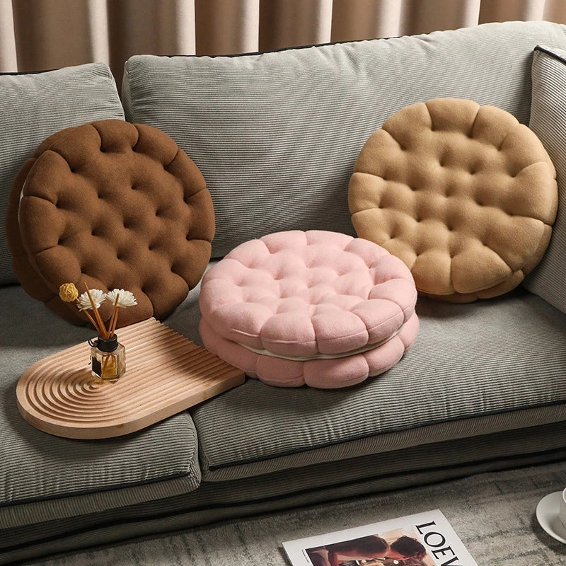 Novelty Biscuit Throw Pillow — Fun Home Decor Accent
