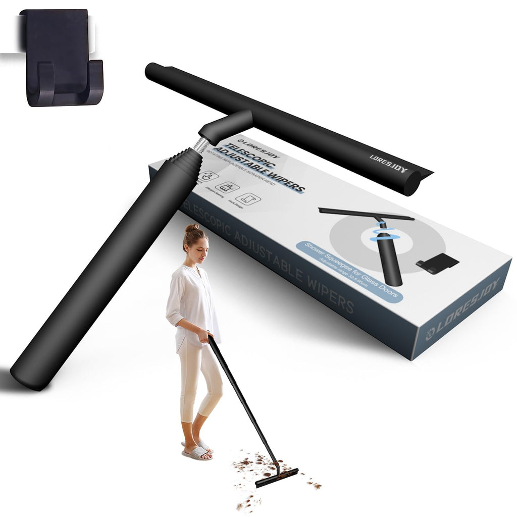 Window & Glass Door Squeegee with 37-Inch Extension Pole