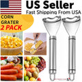 Stainless Steel Corn Peeler & Stripper — Set of 2