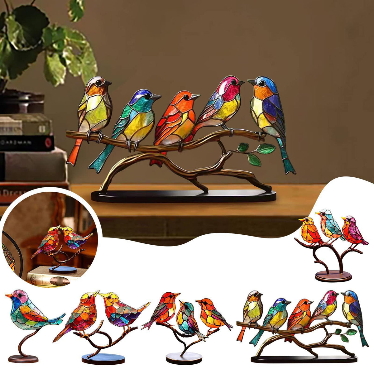 Bird Series Decorative Alloy Figurines