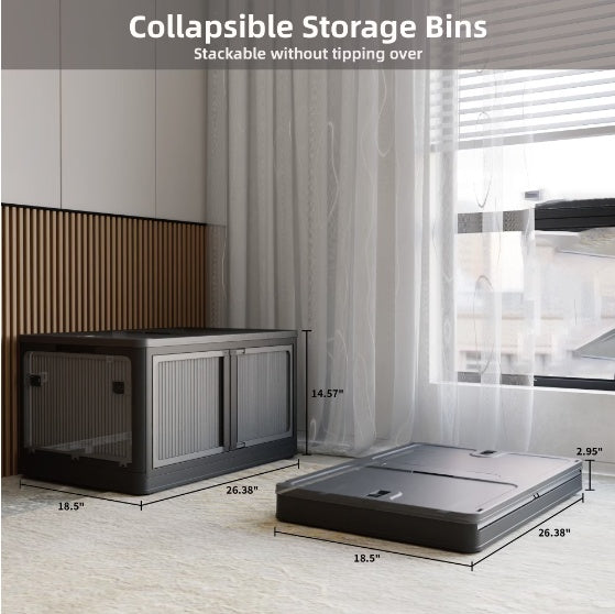 Clear Stackable Storage Bins — Set of 4
