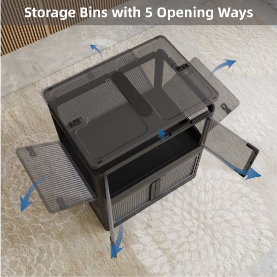Clear Stackable Storage Bins — Set of 4