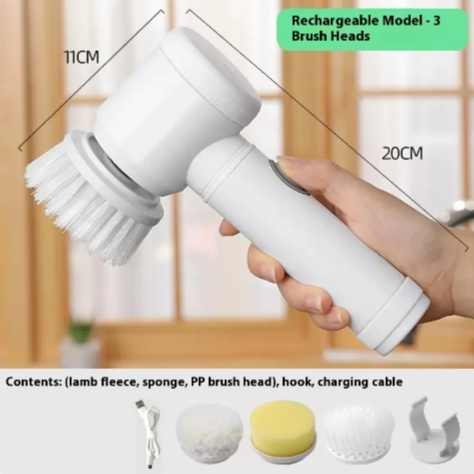 Handheld Electric Cleaning Brush — Powerful Multi-Surface Scrubber