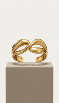 Sculptural Gold Cuff Bracelet