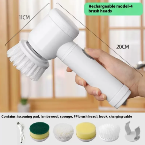Handheld Electric Cleaning Brush — Powerful Multi-Surface Scrubber